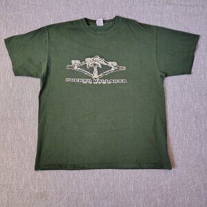 VINAGE Puerto Vallarta Mexico T-Shirt Size XL Green Yaazbek Cotton Palm Tree